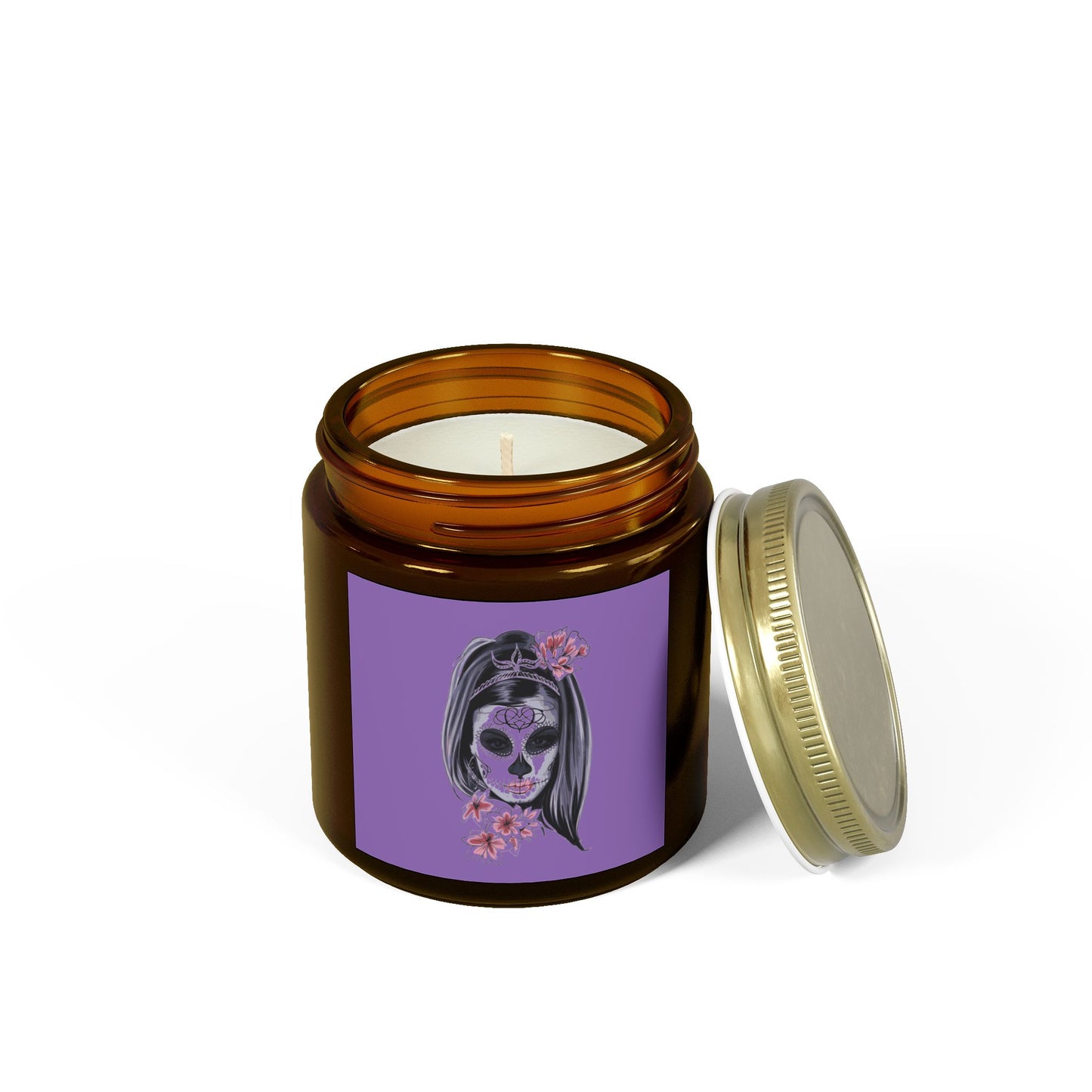 Day of the Dead Scented Candles, Coconut Apricot Wax, Spider Web Decor, Cozy Home Fragrance, Fall Decor, Gift for October