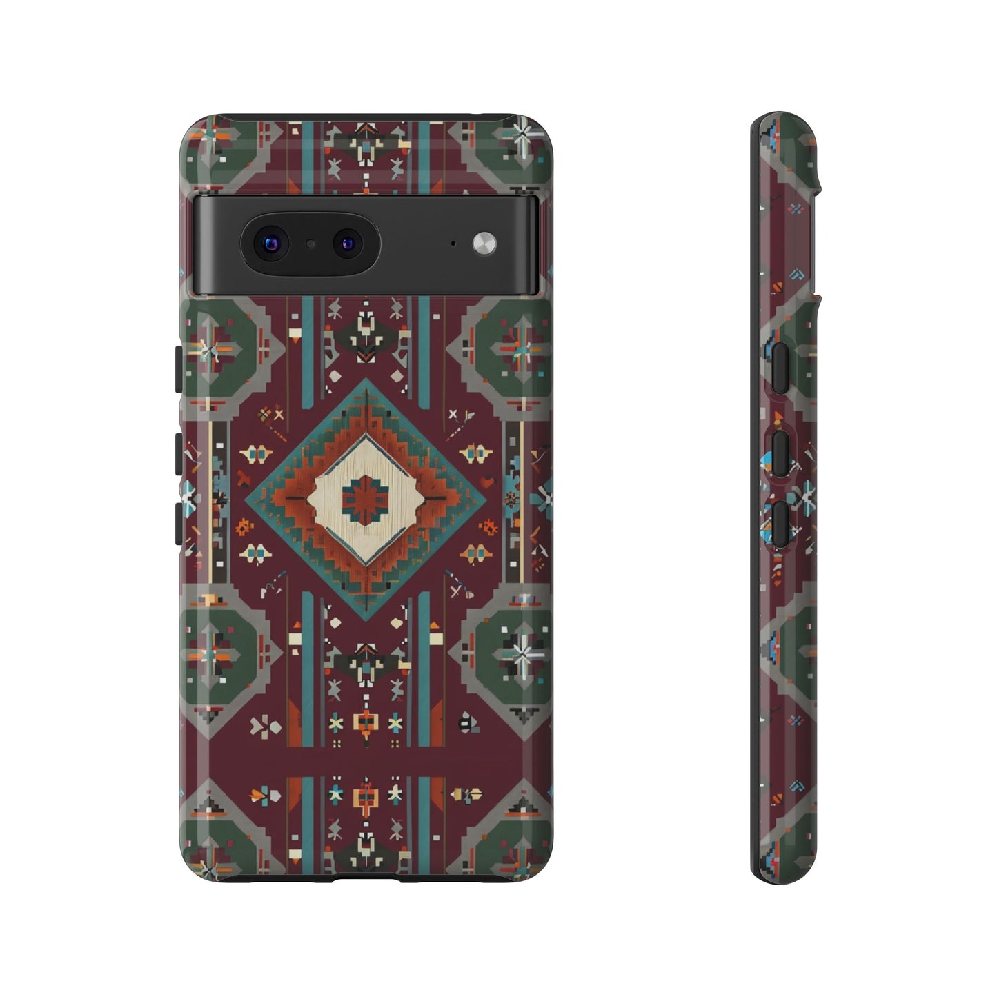 Tribal Pattern Phone Case - Boho Chic, Tough Durable Cover, Stylish Tech Accessory, Gift for Him/Her, Festival Essentials