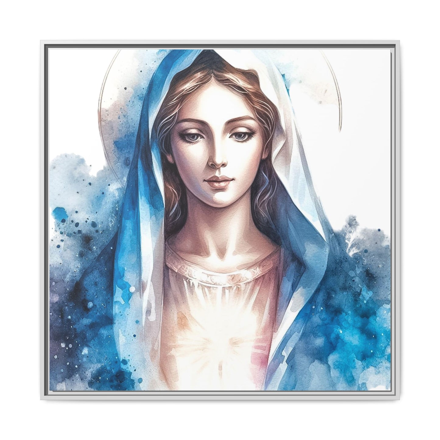 Framed Canvas Art Print, Spiritual Decor, Religious Artwork, Wall Decor, Gift for Faith, Elegant Home Decoration