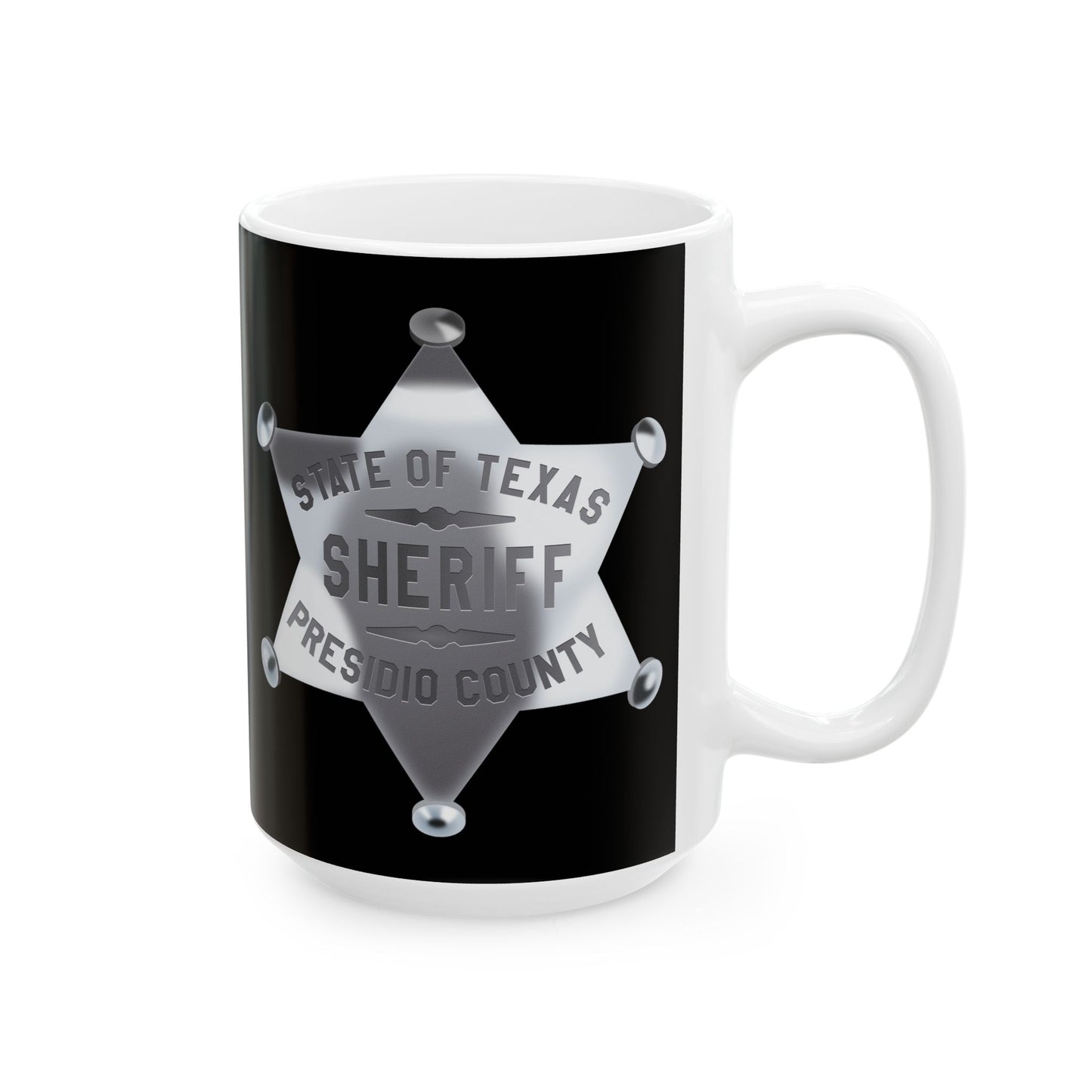 Sheriff's Office Ceramic Mug, Law Enforcement Gift, Sheriff Star Coffee Cup, Police Support Mug, Funny Sheriff Present