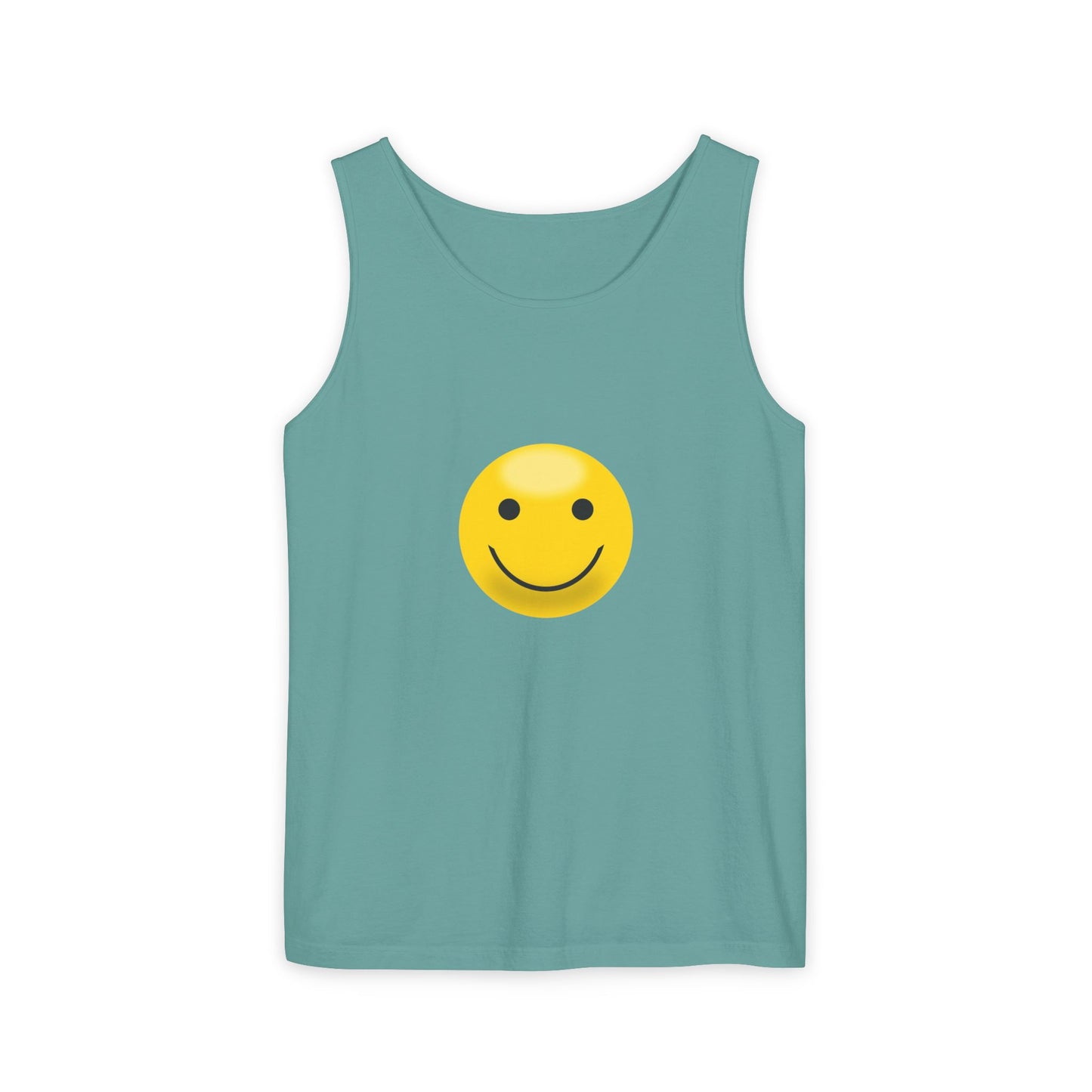 Smiley Face Tank Top, Summer Shirt, Casual Wear, Beach Outing, Gift for Friends, Positive Vibes Apparel