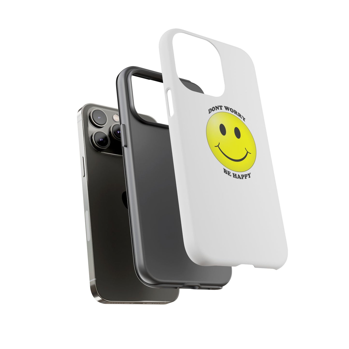Happy Face Phone Case, Tough Cases, Don’t Worry, Be Happy, Cute Gift for Friends, Positive Vibes, Fun Mobile Accessories
