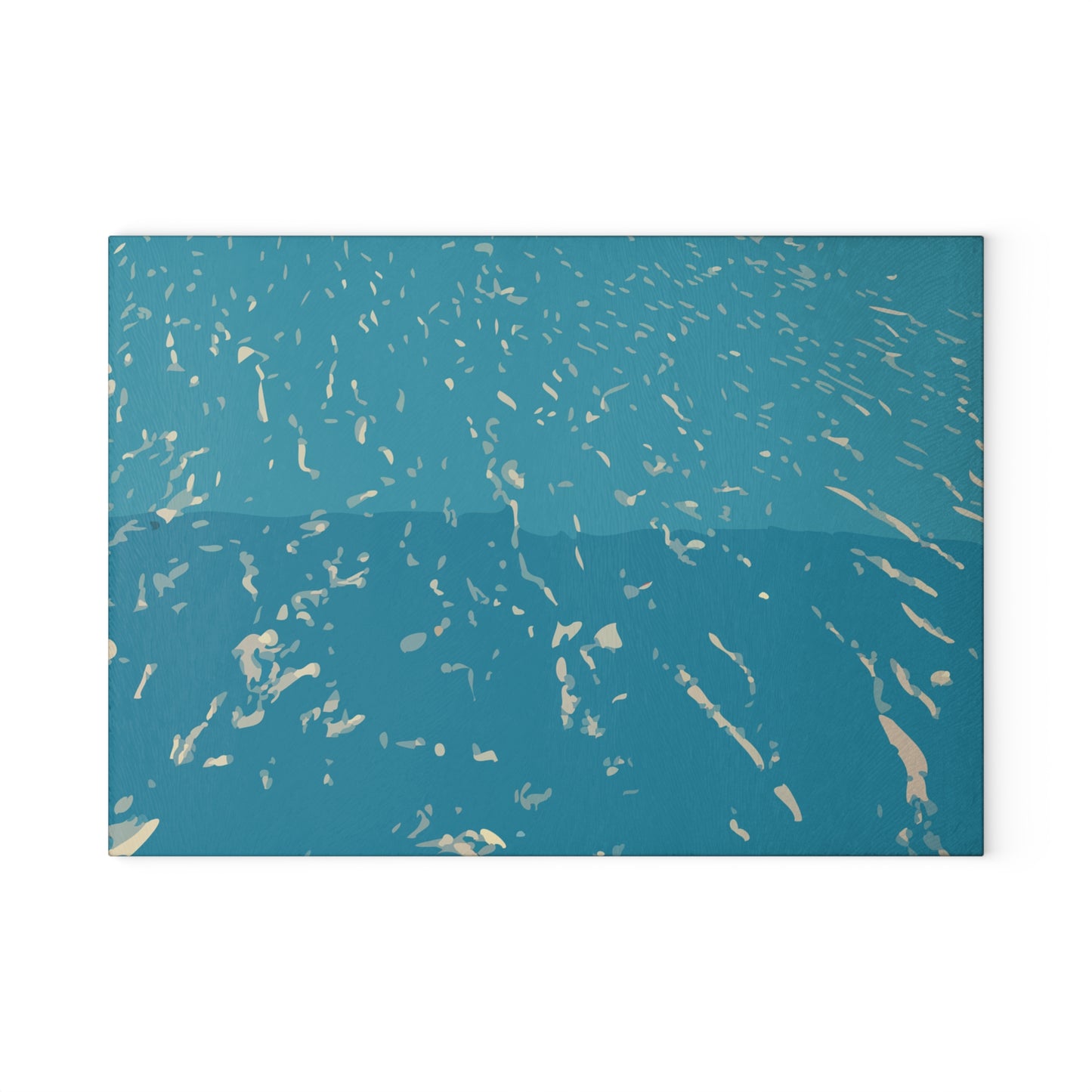 Aqua Wave Glass Cutting Board | Kitchen Decor, Unique Gift, Cooking Accessory, Home Chef Essentials, Wedding Registry