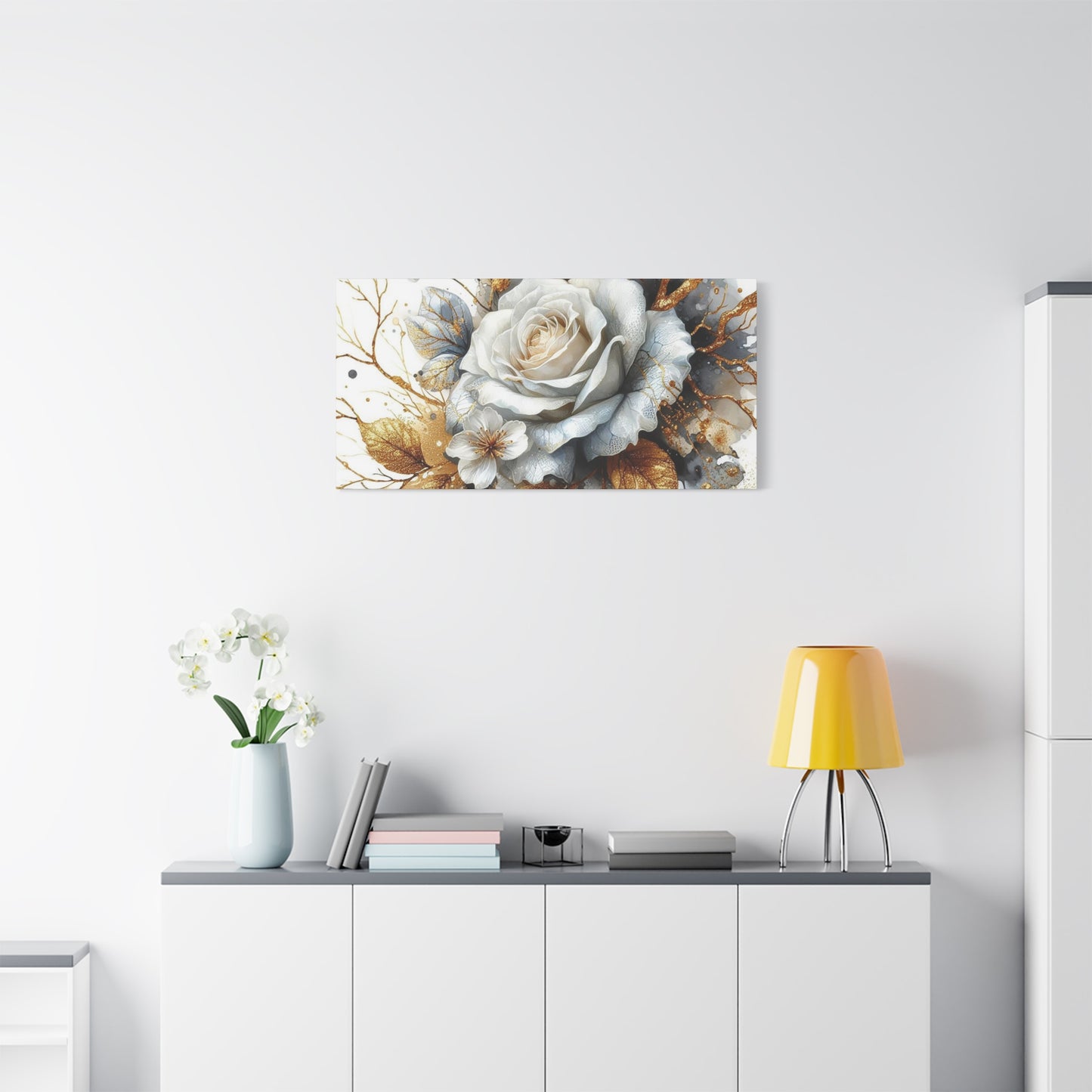 Matte Canvas, Stretched, 1.25" - Gold and Black