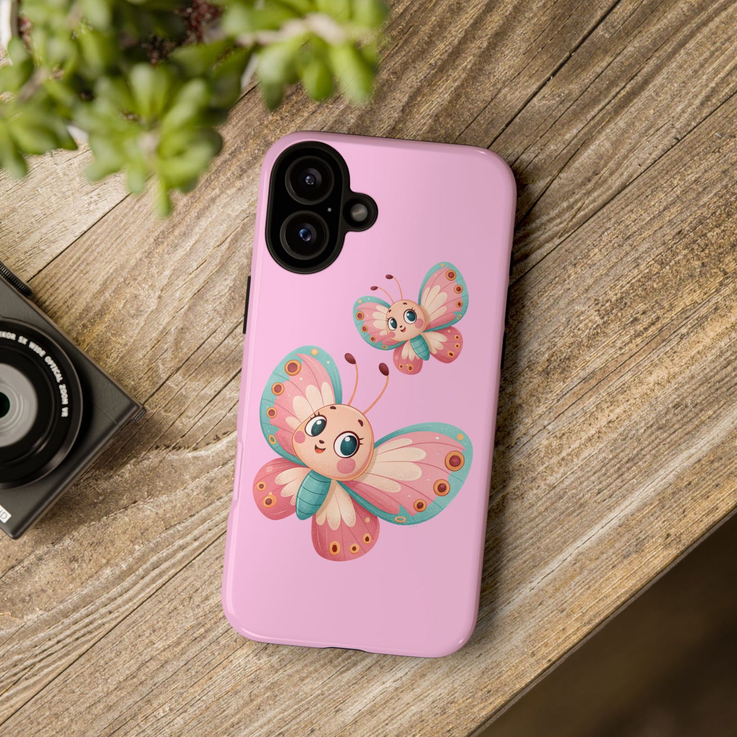 Cute Butterfly Phone Case, Tough Phone Cover, Girly Phone Accessory, Unique Gift for Her, Kids Phone Case, Floral Design Case