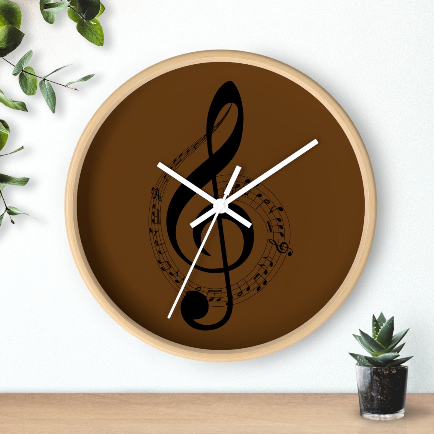Musical Notes Wall Clock, Unique Home Decor for Musicians