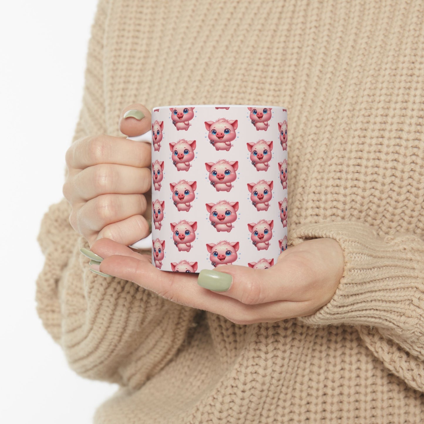 Adorable Piggy Ceramic Mug | Cute Animal Coffee Cup for Gifts, Home, Kitchen Decor, Birthdays, Animal Lovers