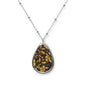 Oval Necklace - black and gold