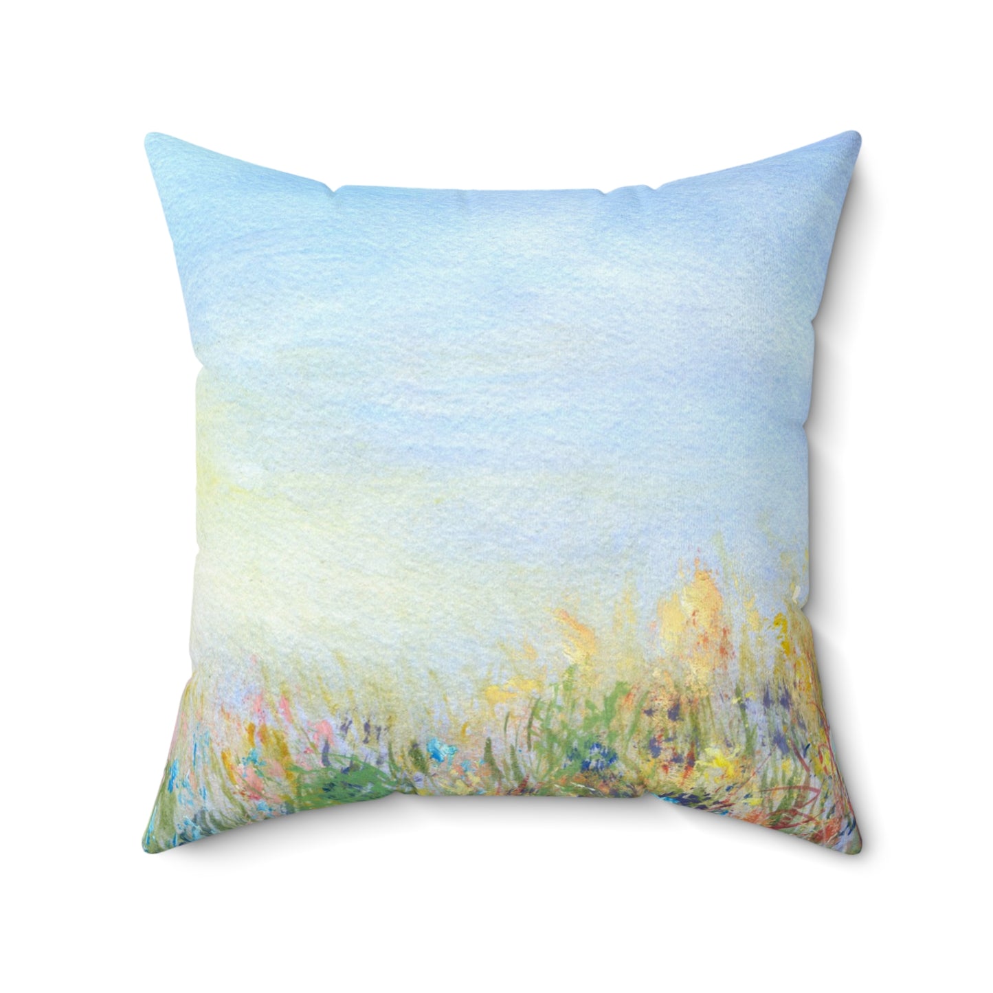 Spun Polyester Square Pillow Wildflowers