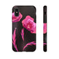Floral iPhone Case | Tough Cases with Pink Poppy Design, Elegant Flower Phone Cover, Gift for Her, Spring Accessories, Chic Tech