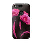 Floral iPhone Case | Tough Cases with Pink Poppy Design, Elegant Flower Phone Cover, Gift for Her, Spring Accessories, Chic Tech