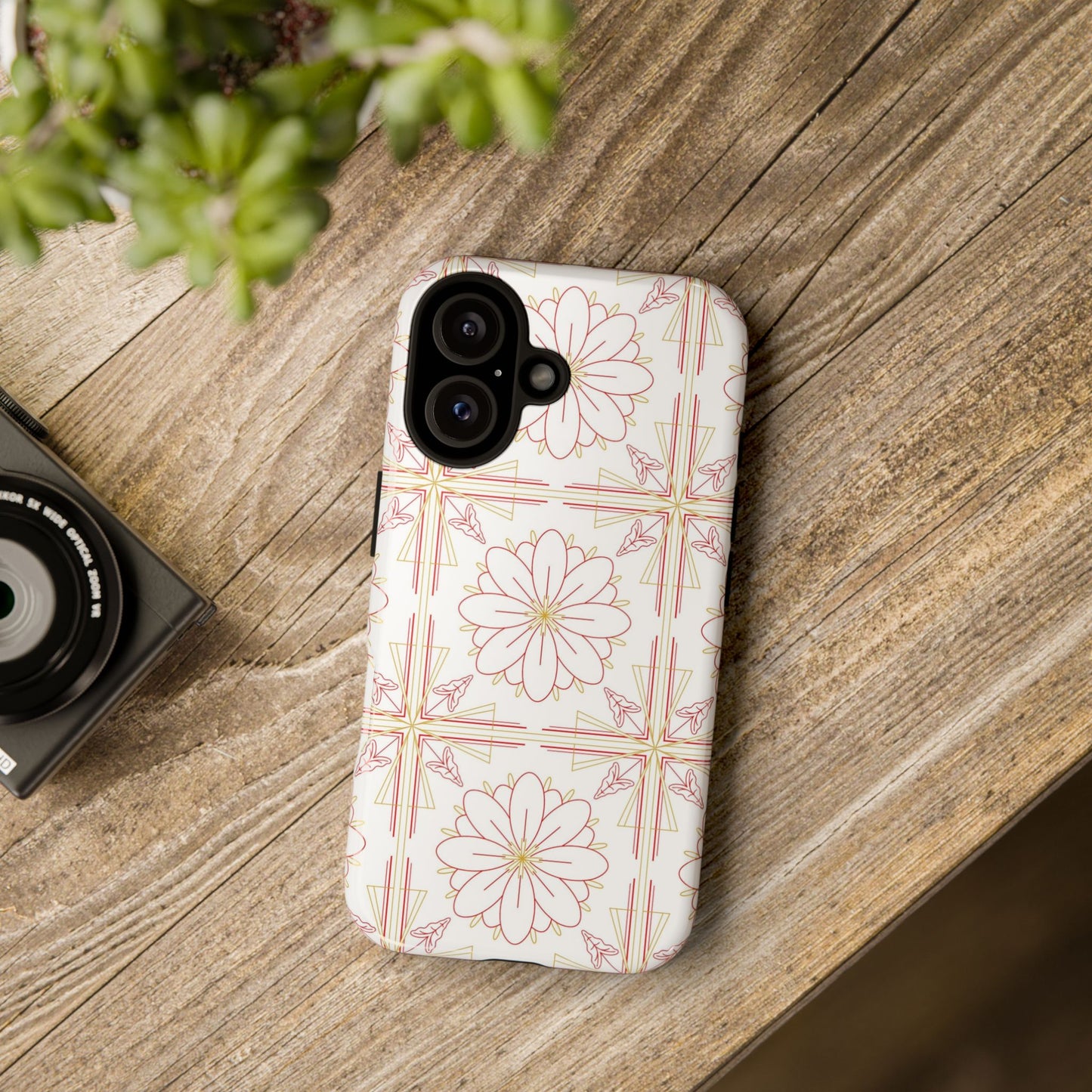 Floral Pattern Phone Case - Stylish Tough Case, Flower Design, Cute Mobile Cover, Phone Accessory, Gift for Her, Spring Style