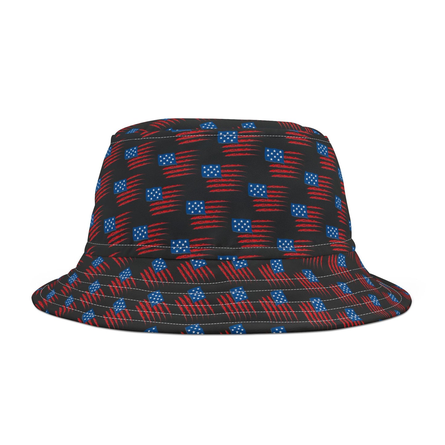 Patriotic Patterned Bucket Hat, Trendy Summer Hat, Independence Day Accessory, Outdoor Sun Protection, Festival Fashion Statement