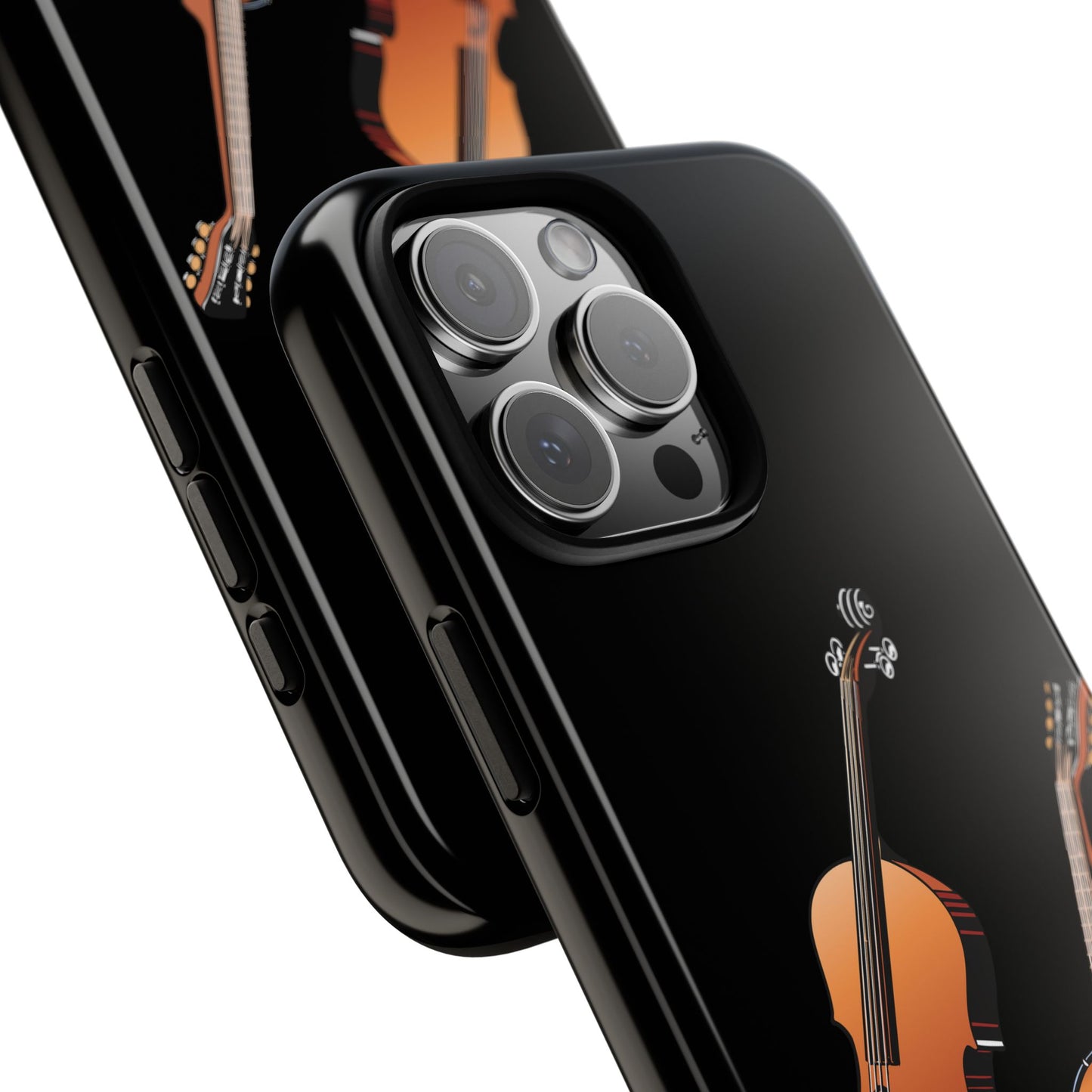 Musical Instrument Phone Case - Violin & Banjo Design, Music Lover Gift, Unique Phone Cover, Holiday Gift, Durable Tough Cases