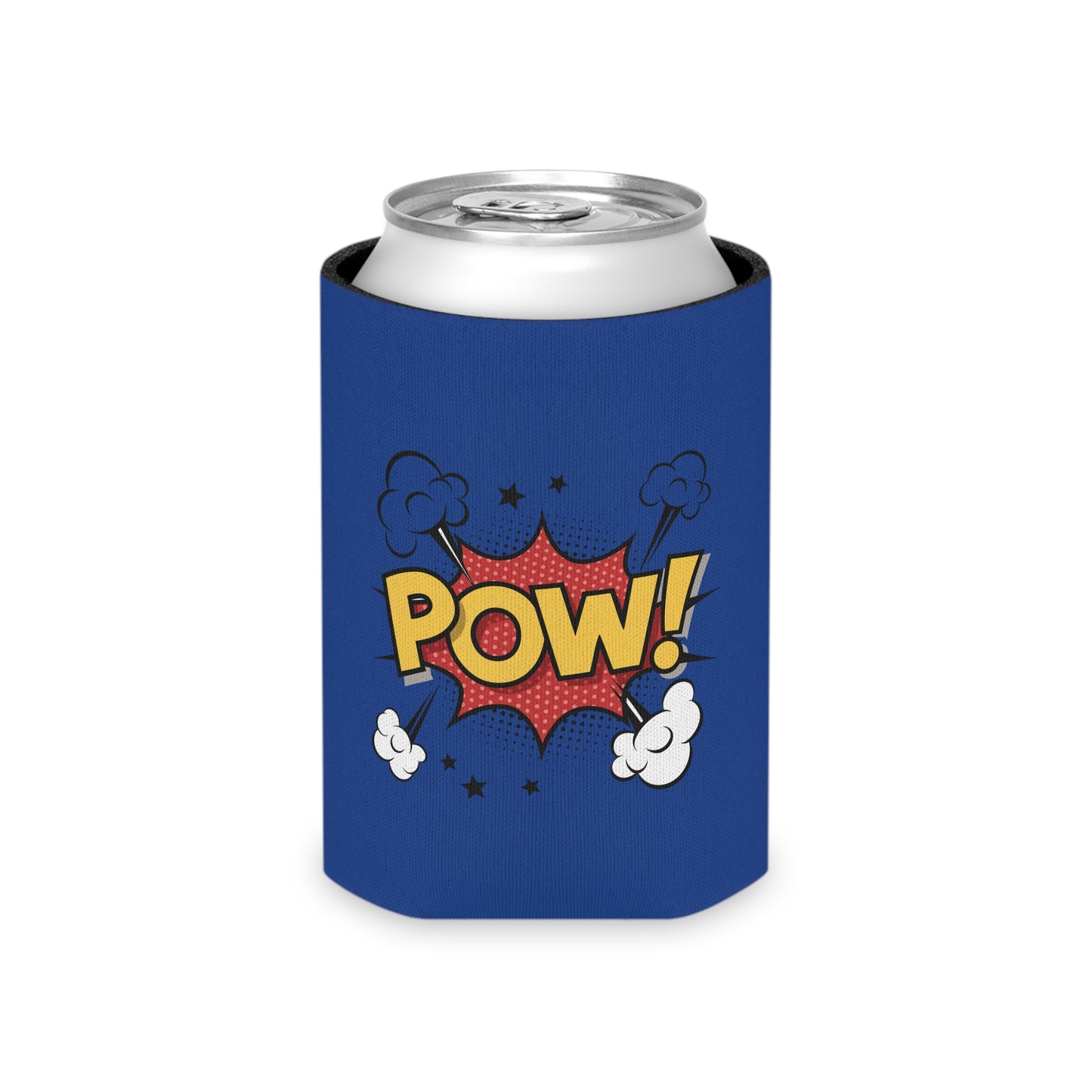 Comic Book Style Beer Can Cooler, Fun Drink Holder, Gift for Gamers, Party Supplies, Summer BBQ Accessory