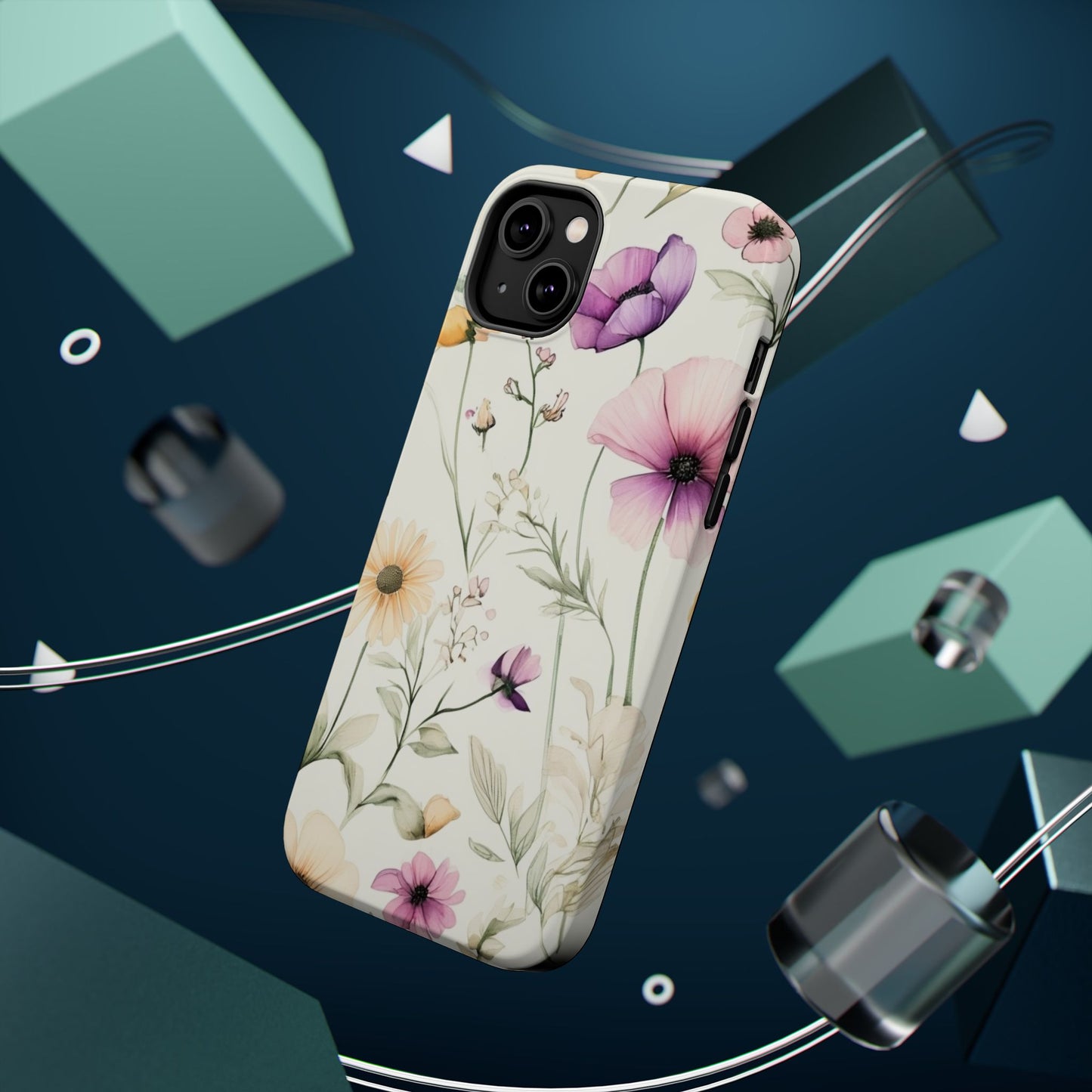 Floral Watercolor Magnetic Impact-Resistant Phone Case