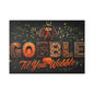 Thanksgiving Glass Cutting Board - Gobble Til You Wobble Design