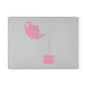 Charming Teapot Glass Cutting Board | Kitchen Decor, Gift for Tea Lovers, Housewarming Gift, Culinary Art, Wedding Gift