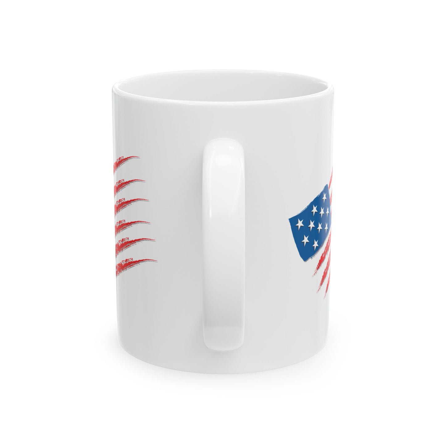 Patriotic Ceramic Mug - 11oz & 15oz - Ideal for July 4th, Memorial Day, Veteran's Day, Gifts for Veterans, Americana Decor
