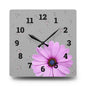 Floral Acrylic Wall Clock Spring Decor, Home Office Accessory