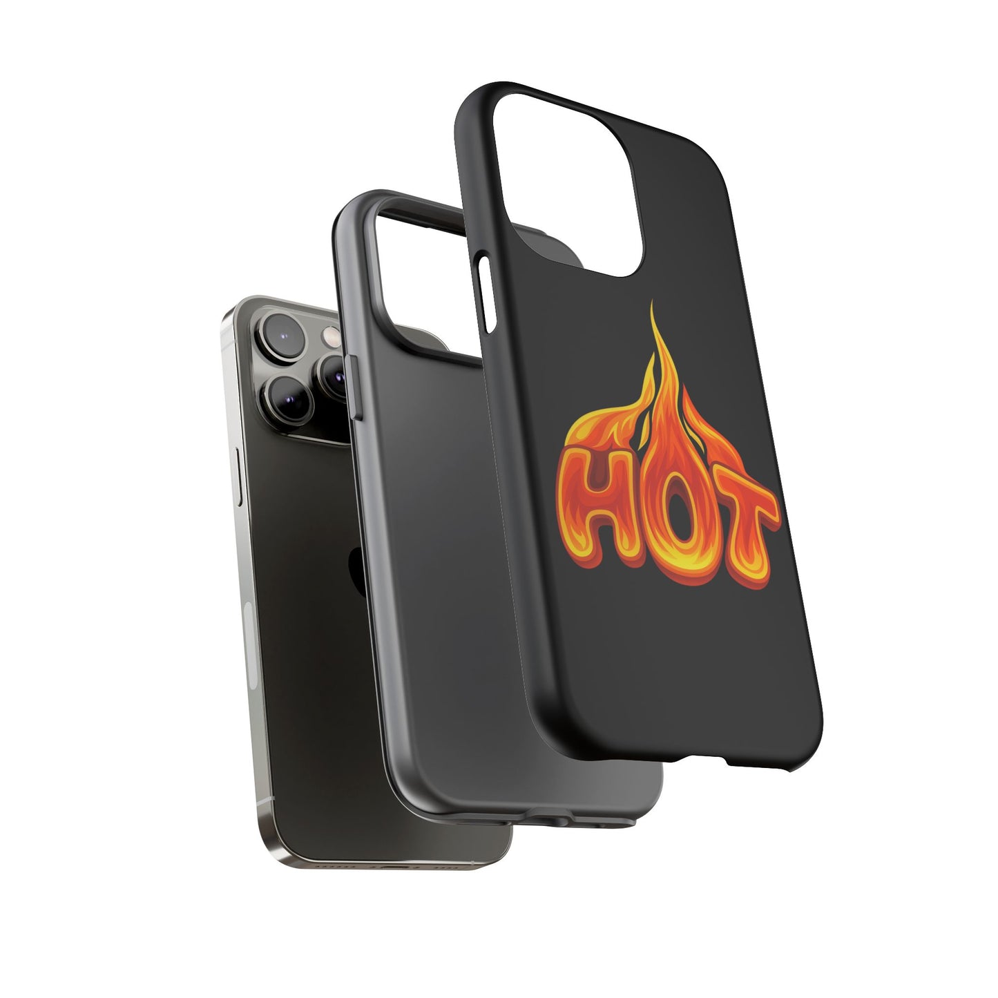 Stylish Phone Case, Hot Flames Design, Gift for Teens, Trendy Accessory, Protective Cover, Unique Phone Case
