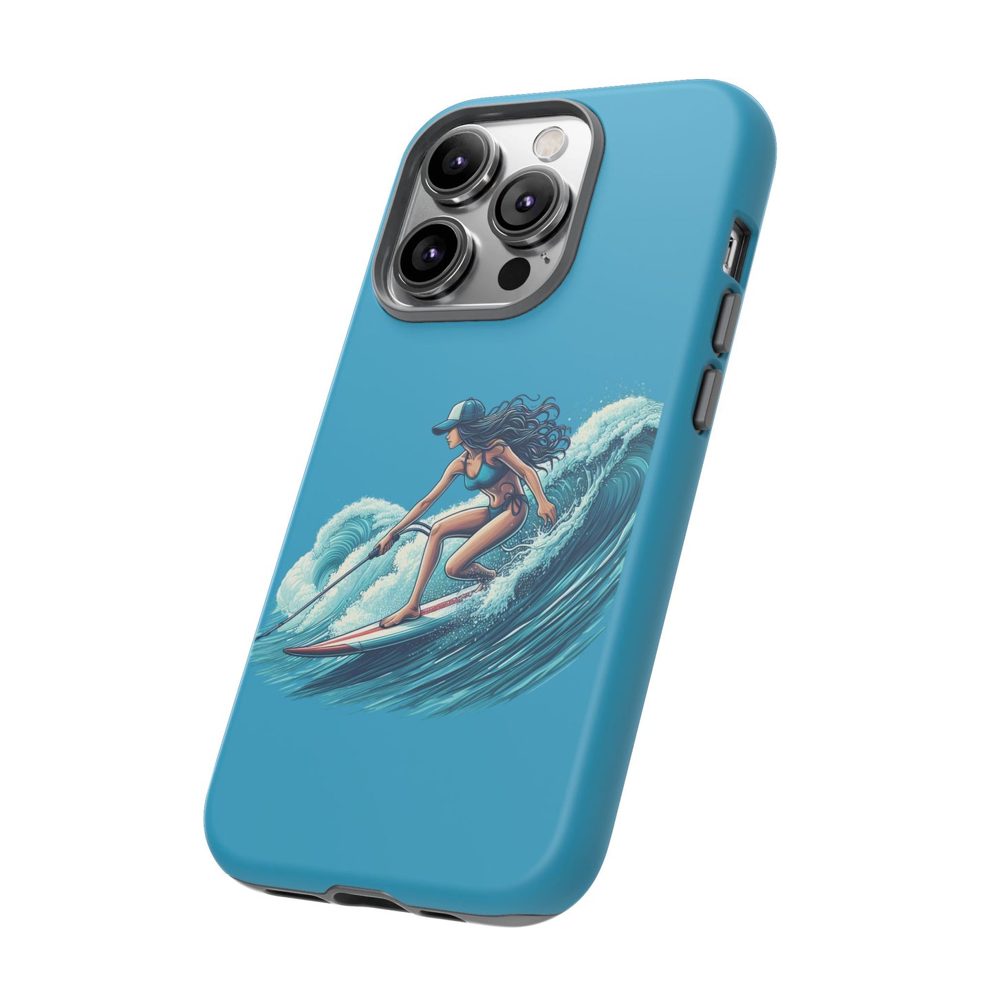 Surfing Phone Case, Coastal Vibes Phone Cover, Tough Cases for Beach Lovers, Ocean Art Phone Accessories, Summer Gift Idea