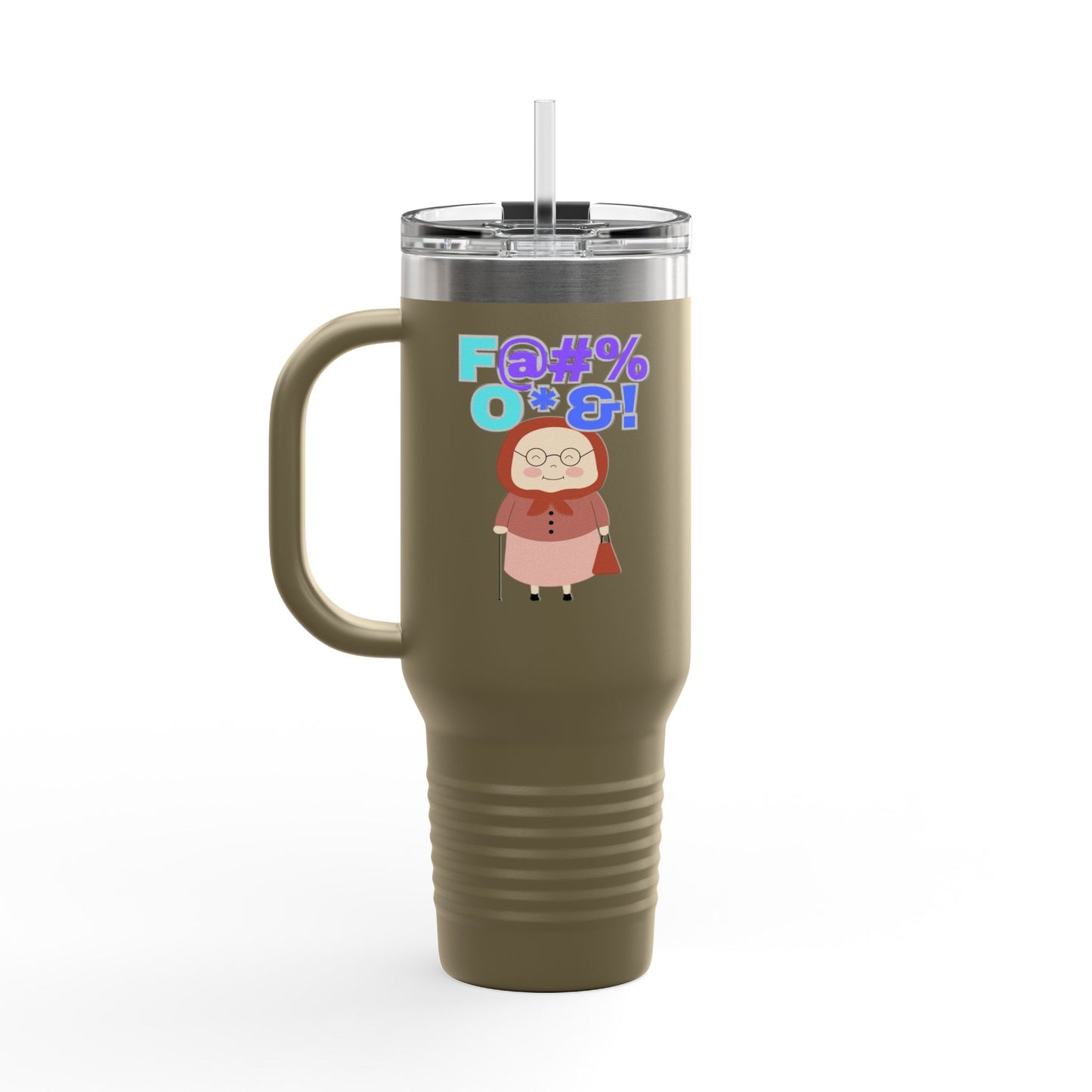 Funny Insulated Travel Mug, 40oz - Hilarious Grandma Design, Perfect Gift for Coffee Lovers, Road Trips, Birthdays, Everyday Use