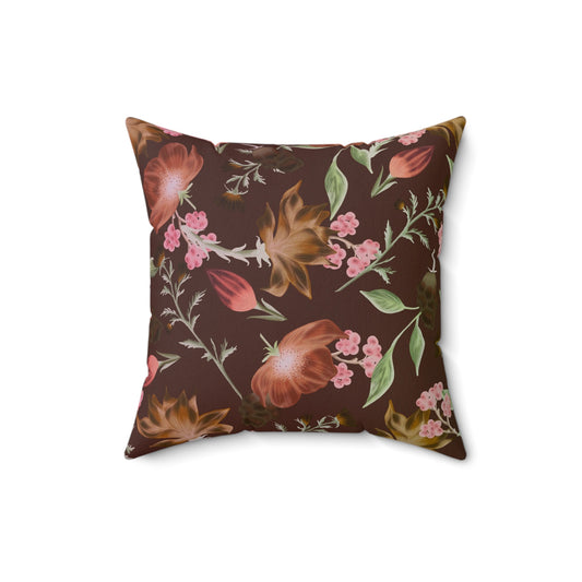 Bohemian Floral Pillow, Cozy Home Decor, Cushion for Living Room, Cute Gift for Friends, Decorative Throw Pillow, Boho Style