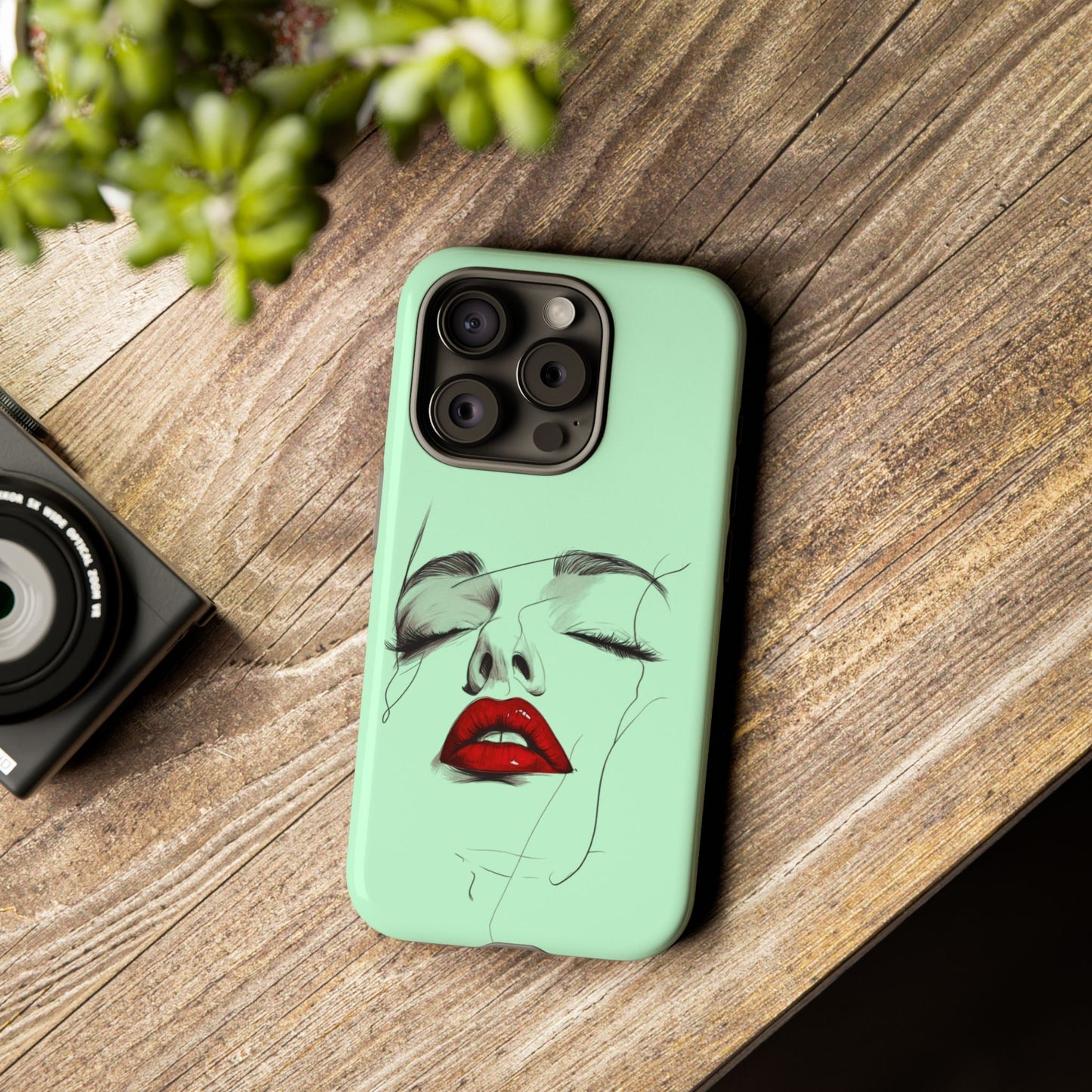 Stylish Phone Case, Artistic Phone Cover, Trendy Tech Accessory, Unique Cell Phone Protector, Gift for Her, Modern Aesthetic