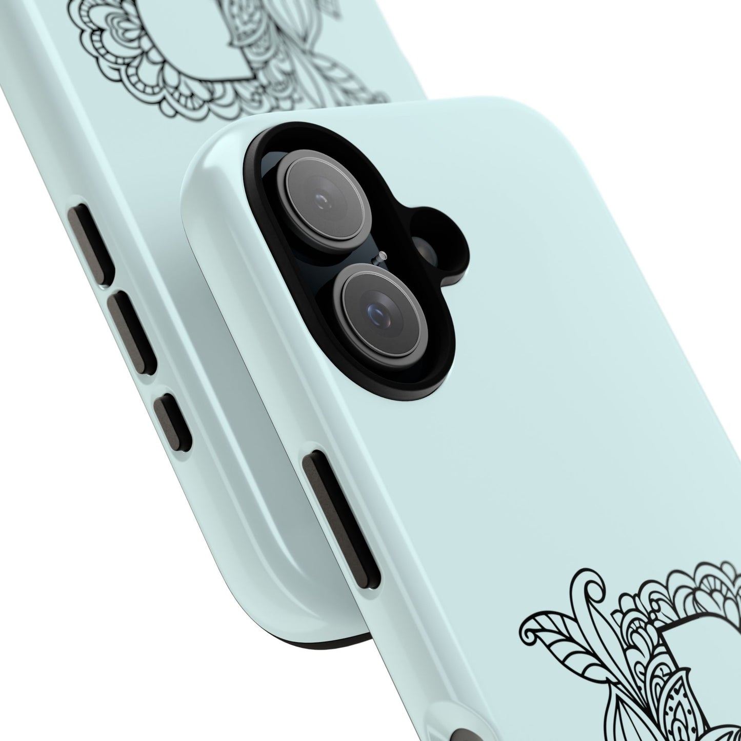 Personalized Tough Phone Case- Letter B, Floral Monogram Cell Phone Cover, Custom Protective Case, Unique Gift, Birthday, Graduation