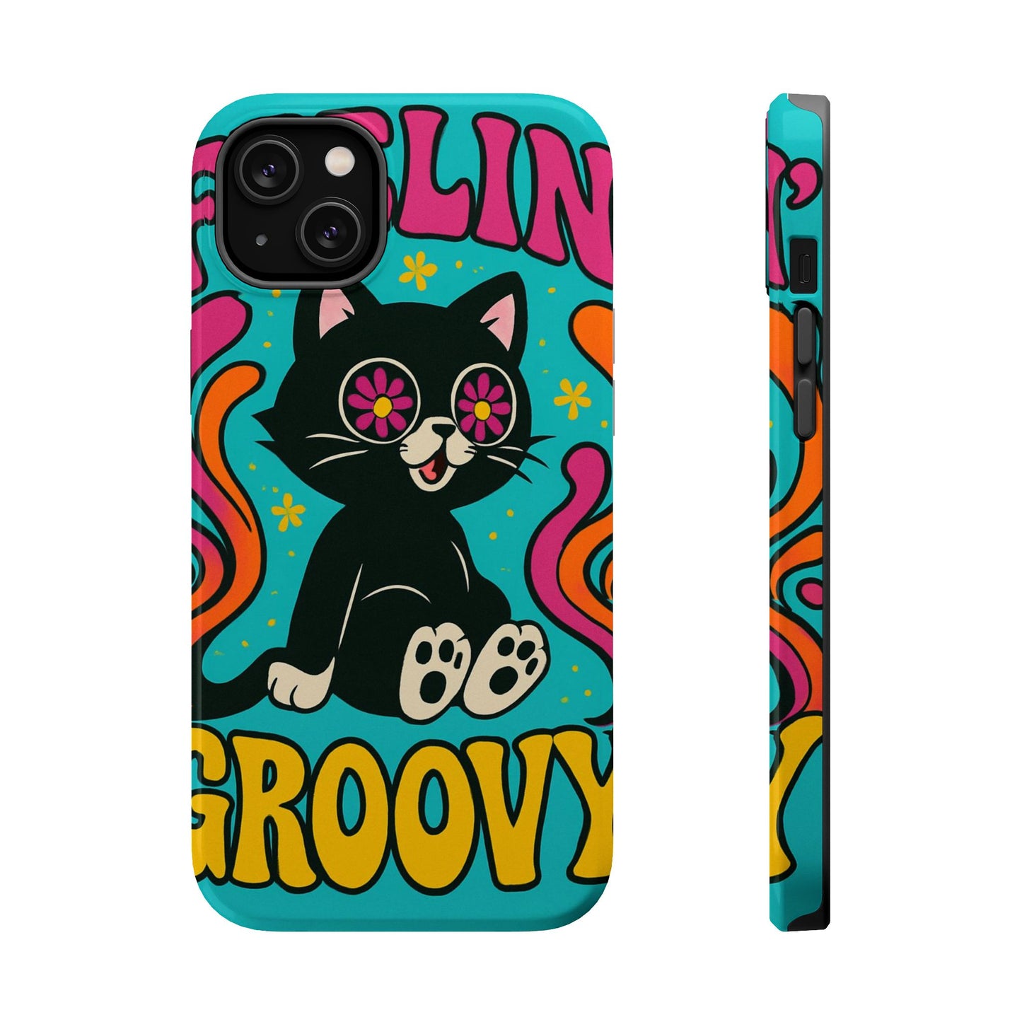 Groovy Cat Magnetic Impact-Resistant Phone Case