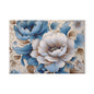 Floral Glass Cutting Board with Elegant Blue Flowers, Kitchen Decor, Wedding Gift, Housewarming Gift, Cooking Accessory