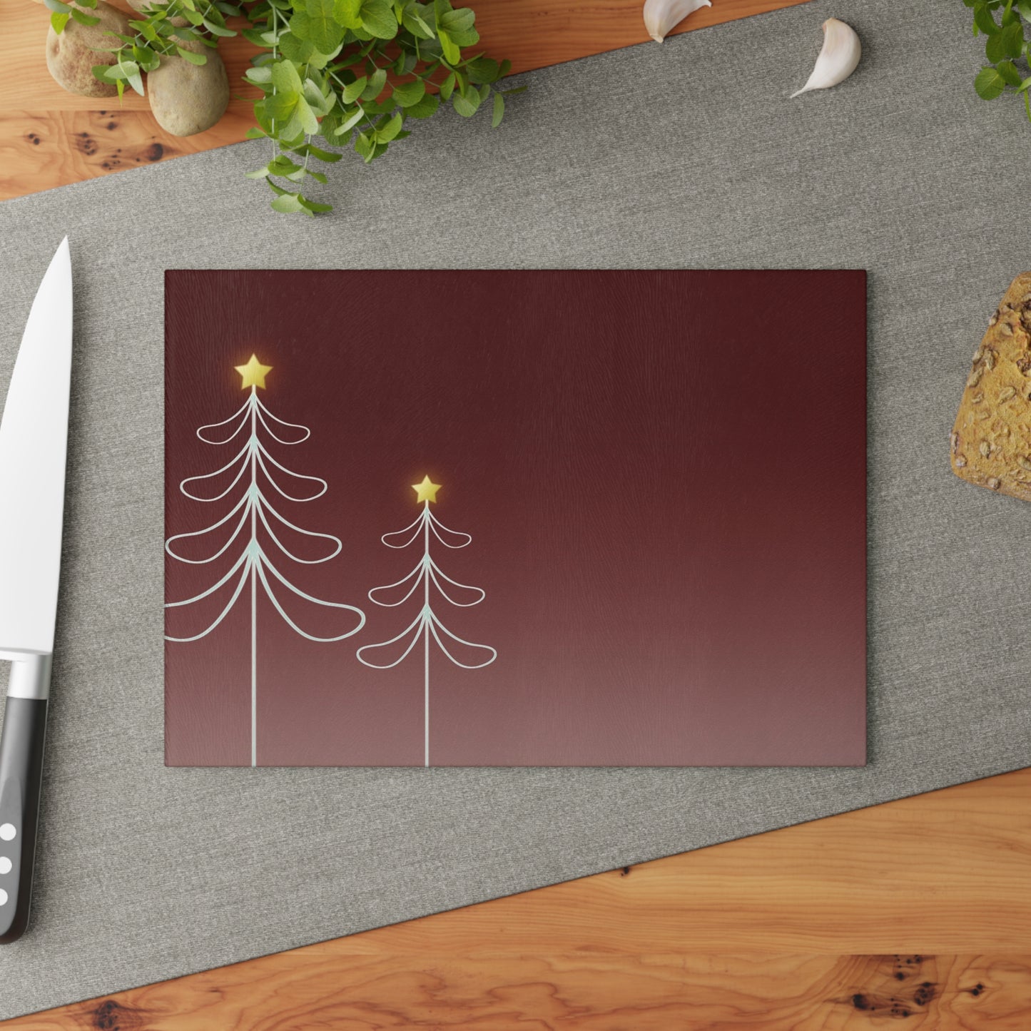 Stylish Christmas Glass Cutting Board, Festive Kitchen Decor, Holiday Gift for Chefs, Unique Home Gift, Winter Cooking Accessory, [...]