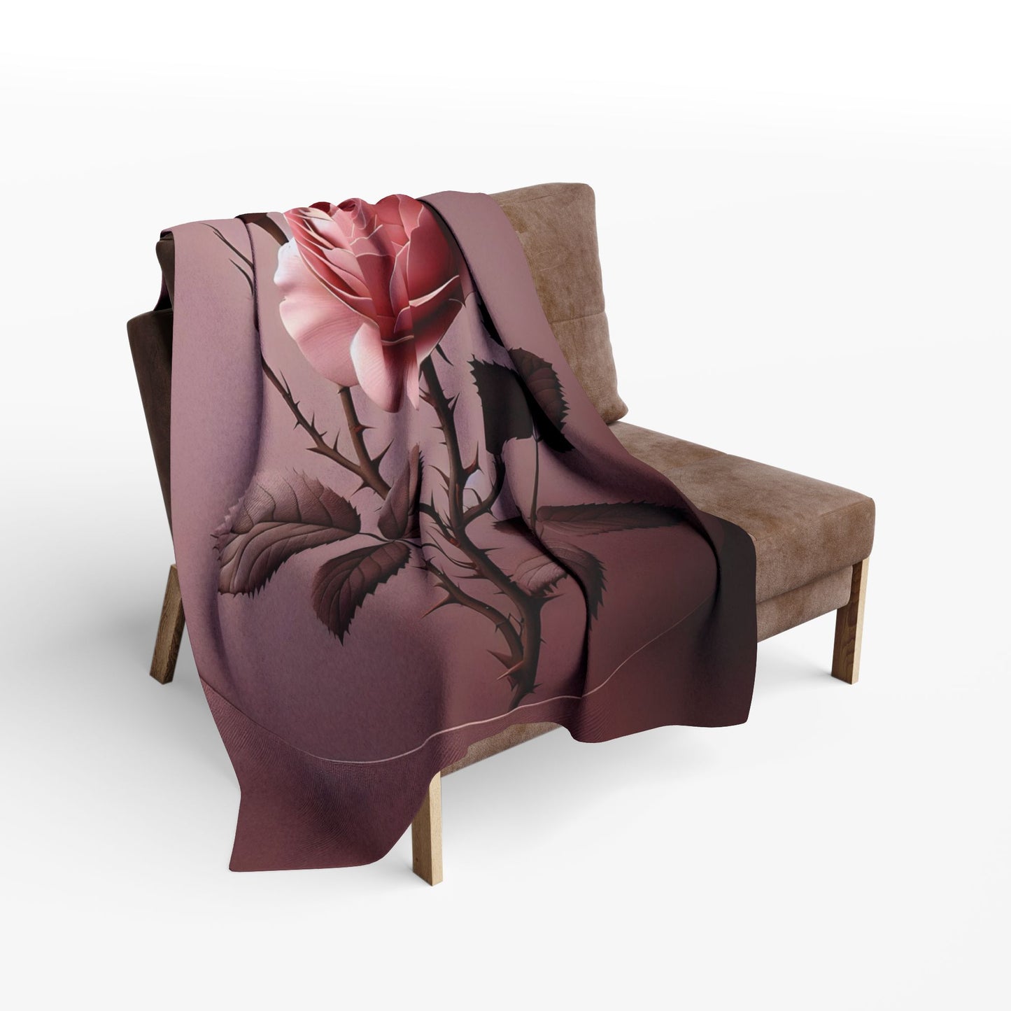 Elegant Rose Arctic Fleece Blanket - Cozy Home Decor, Floral Throw Blanket, Birthday Gift, Wedding Present, Living Room Accent