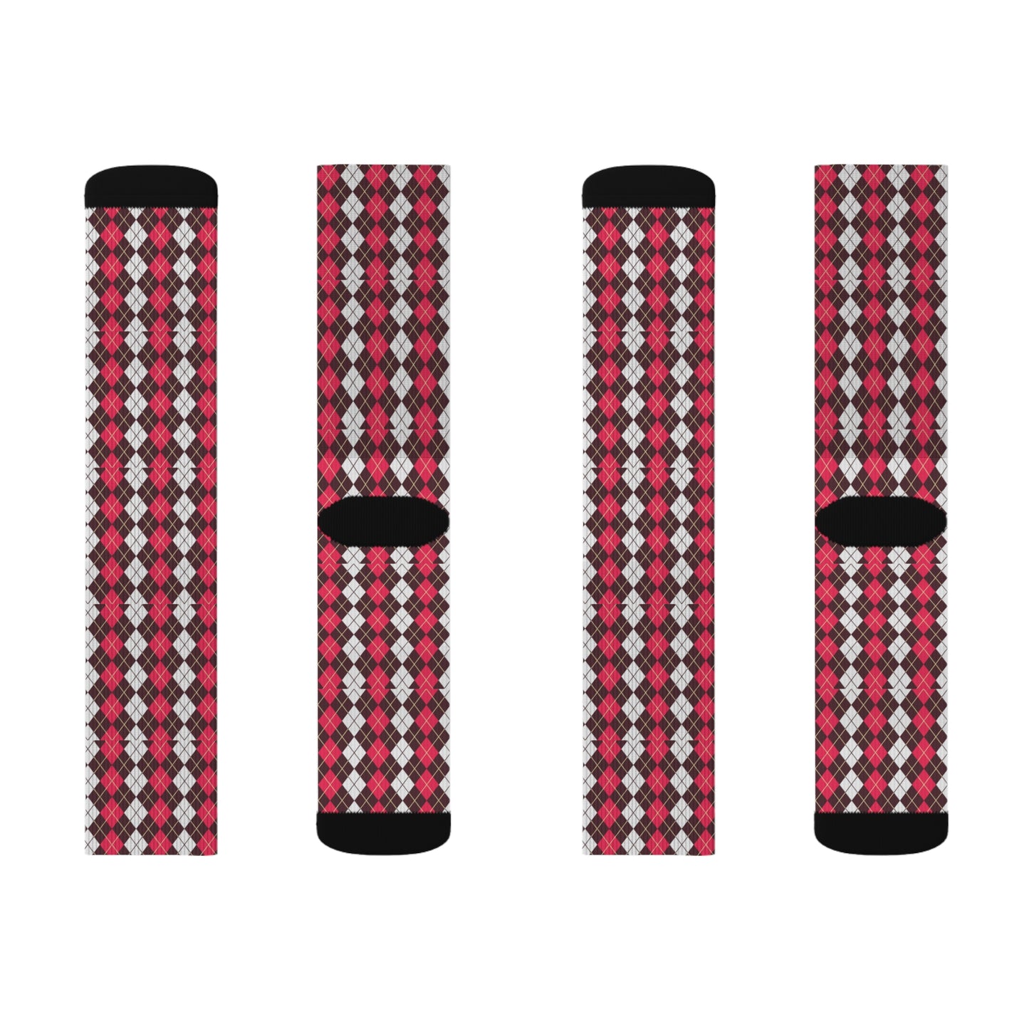 Cozy Plaid Sublimation Socks, Warm Accessories, Holiday Gift, Fun Fashion, Cozy Home Wear, Gift for Her