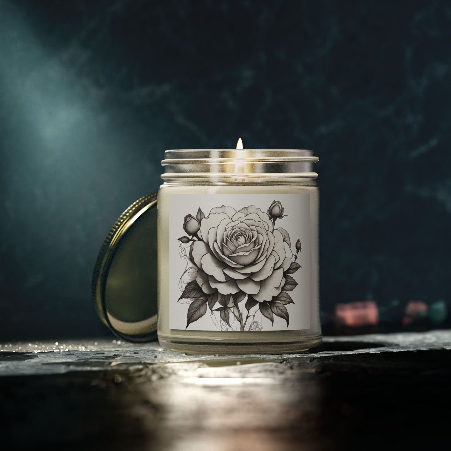Rose Scented Candle - Coconut Apricot Wax, Relaxing Aromatherapy, Home Decor, Gifts for Her, Eco-friendly Candle