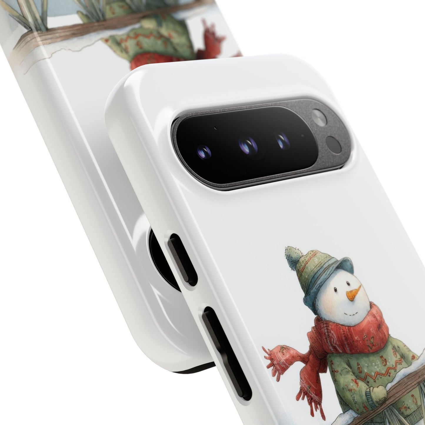 Snowman Phone Case – Winter Holiday Gift, Cute Snowman Design, Winter Accessories, Protective Phone Case, Unique Christmas Present