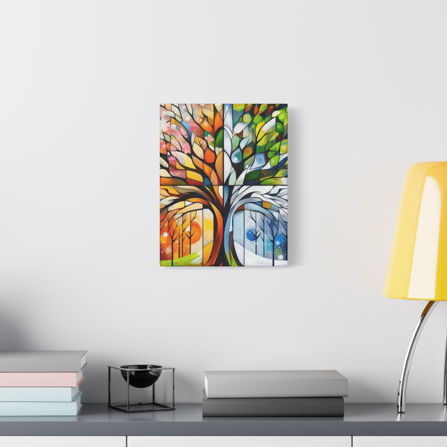 Seasons Tree Matte Canvas Wall Art — Stretched 1.25"