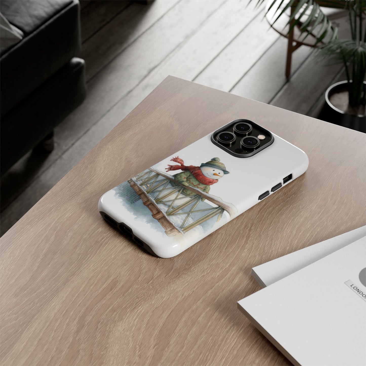 Snowman Phone Case – Winter Holiday Gift, Cute Snowman Design, Winter Accessories, Protective Phone Case, Unique Christmas Present