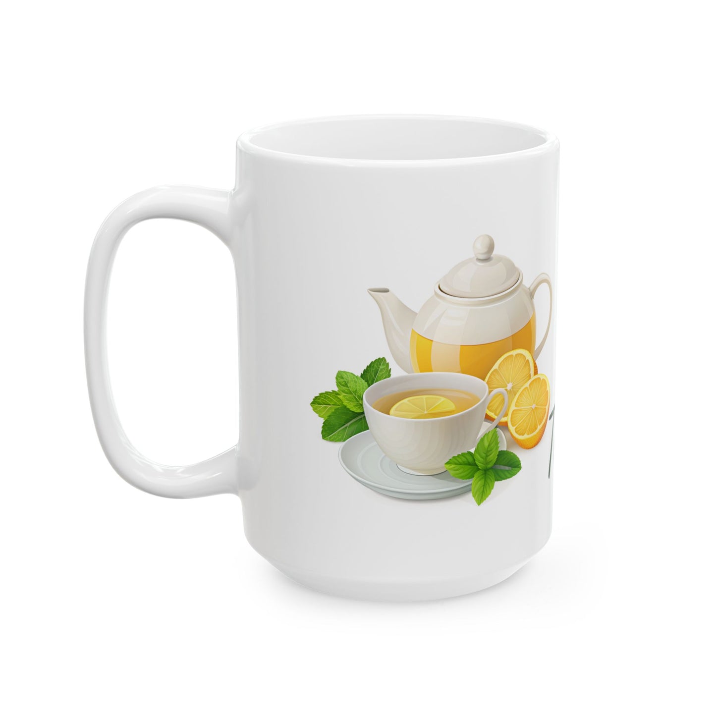 Tea Time Ceramic Mug - Perfect for Tea Lovers, Gift for Friends, Home Decor, 11oz 15oz