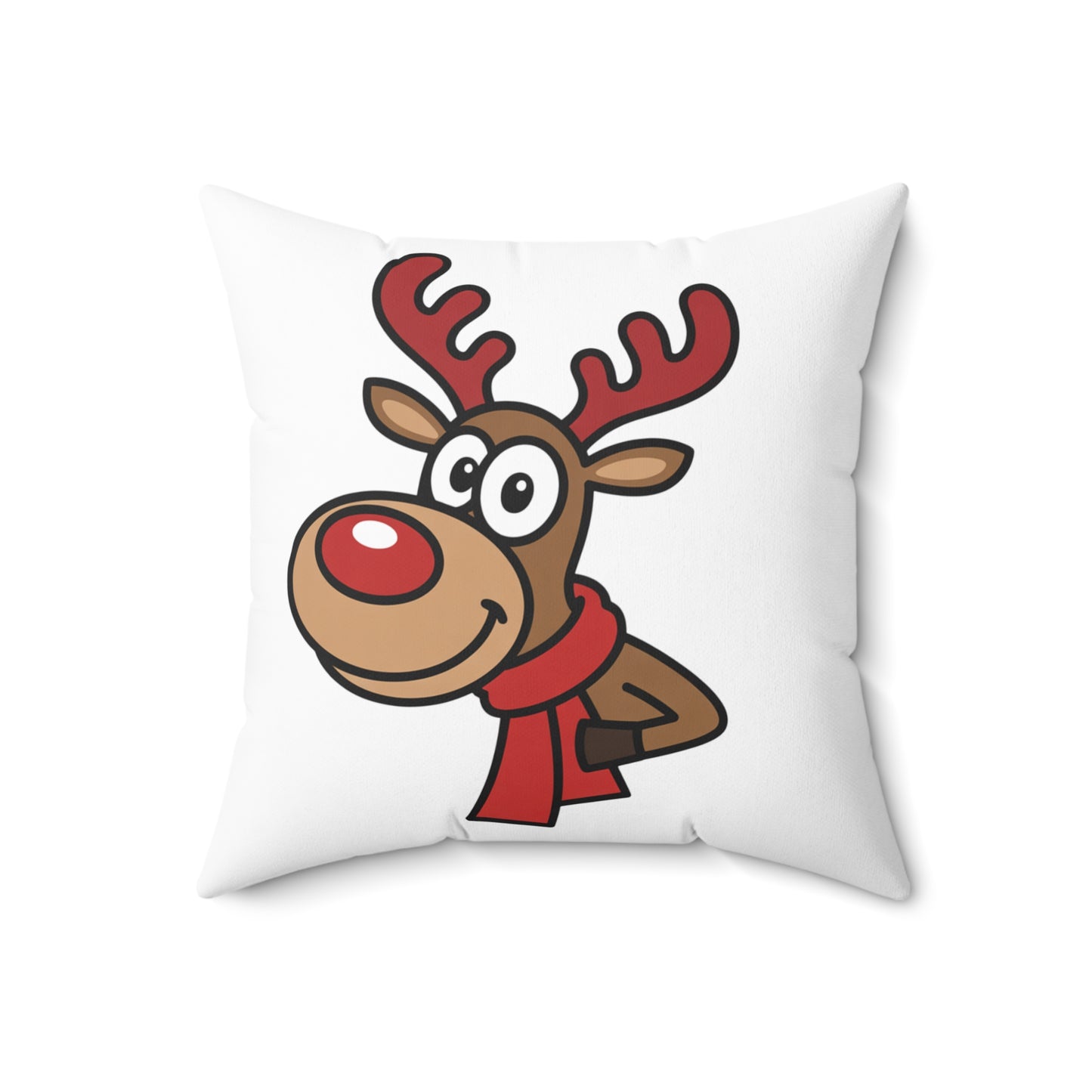 Reindeer Holiday Pillow, Christmas Decor, Cute Home Accents, Cozy Winter Cushion, Festive Throw Pillow