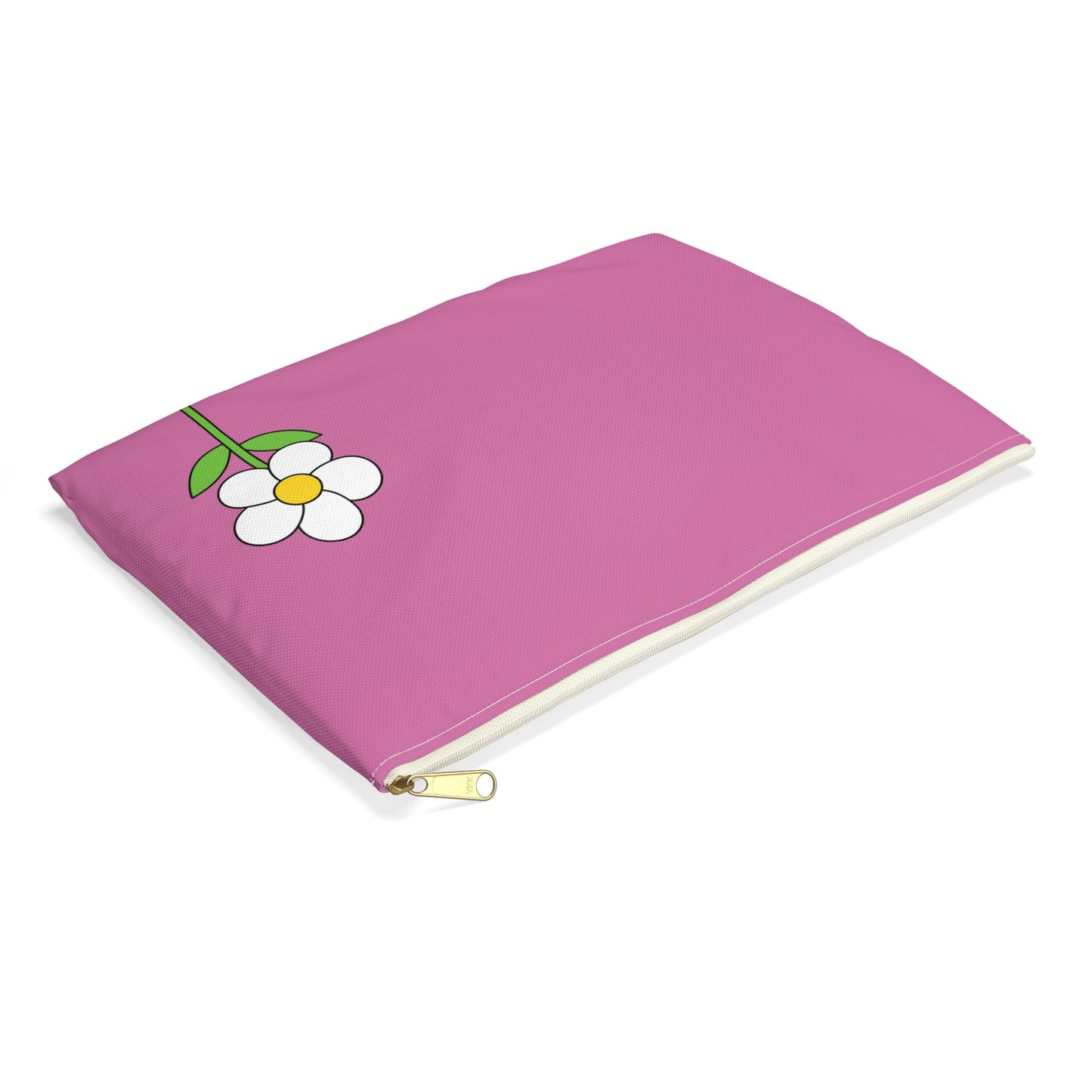 Flower Motif Accessory Pouch - Cute Makeup Bag, Travel Organizer, Floral Pencil Case, Gift for Her, Spring Decor