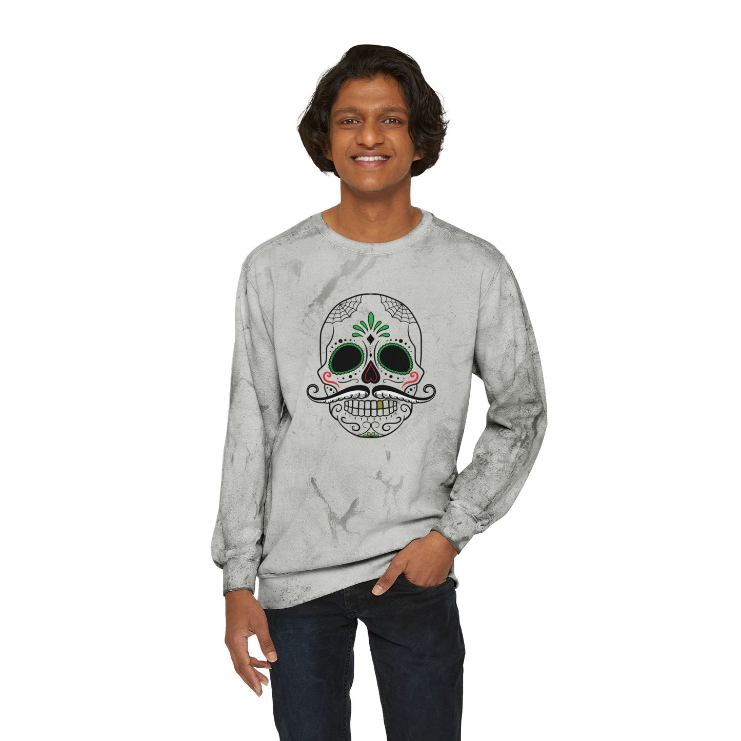Sugar Skull Crewneck Sweatshirt, Day of the Dead Apparel