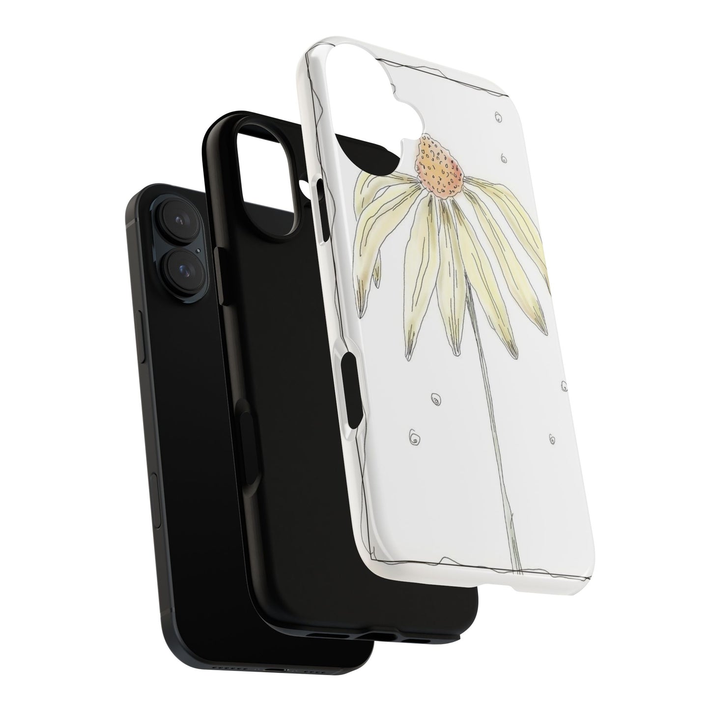 Flower Phone Case with Delicate Design, Tough Phone Cover, Nature Lover Gift, Floral Tech Accessory, Stylish Phone Protection