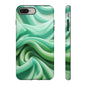 Stylish Phone Case, Tough Case, Green Abstract Design, Cell Phone Cover, Unique Gift, Trendy Accessory