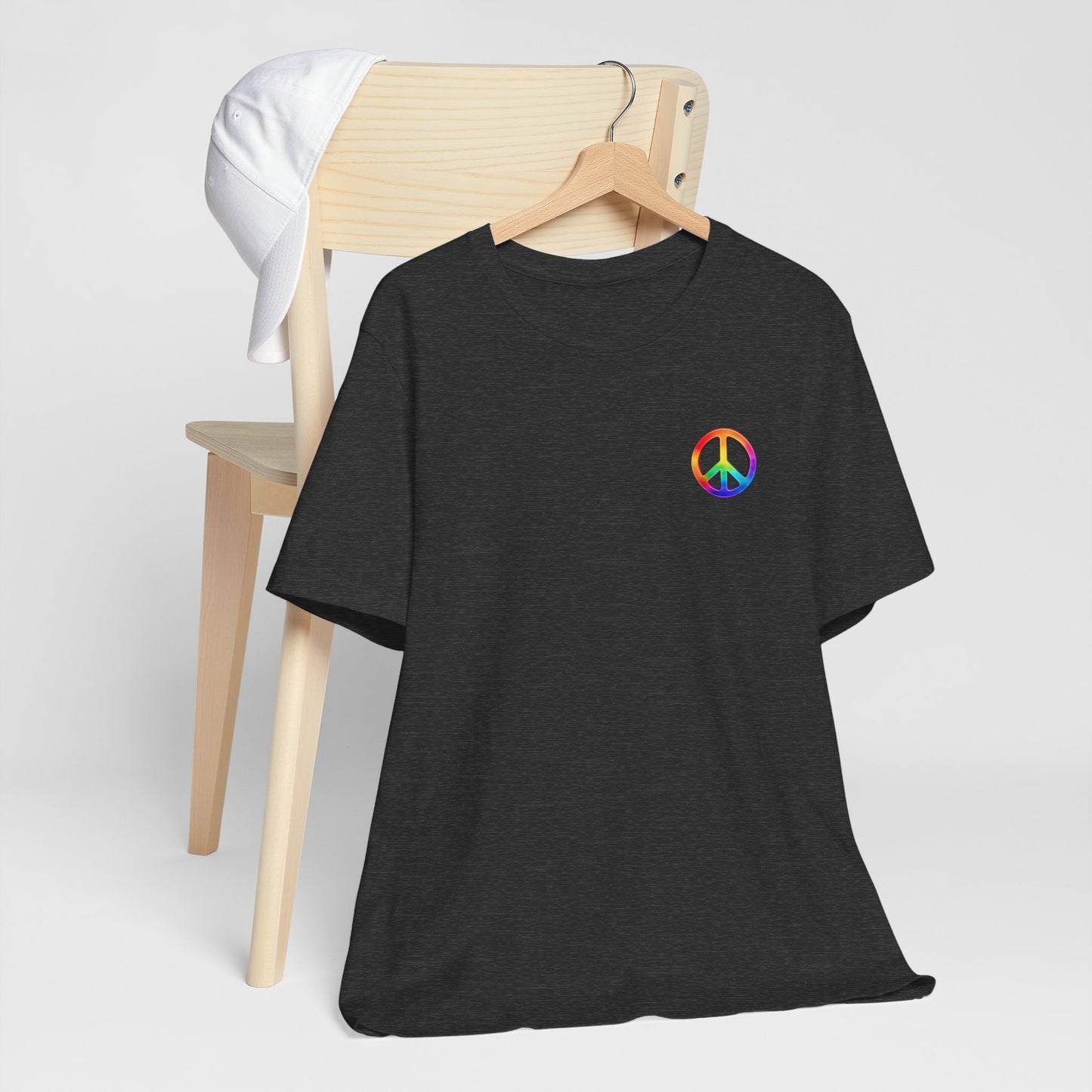 Peace Sign Tie-Dye Tee — Rainbow Hippie Peace Symbol T-Shirt