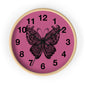 Butterfly Inspired Wall Clock | Chic Home Decor, Unique Gift for Her, Modern Timepiece, Butterfly Lover Gift, Pink Wall Clock