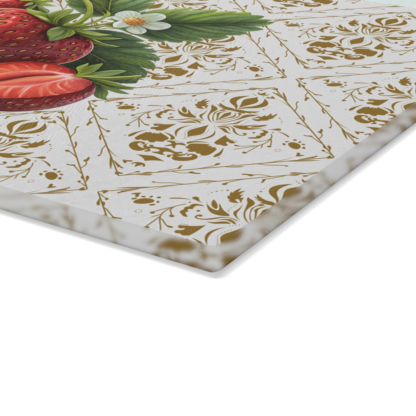 Charming Strawberry Glass Cutting Board - Perfect for Kitchens, Gifts