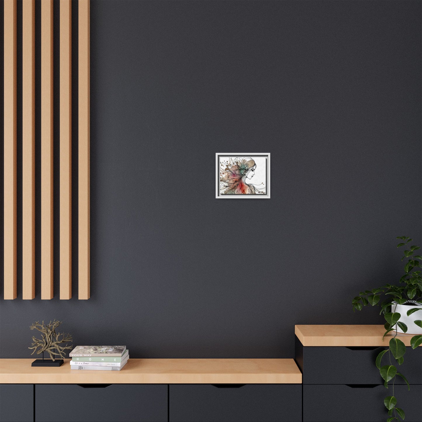 Matte Canvas, Framed (Multi-color) - Girl Whispers