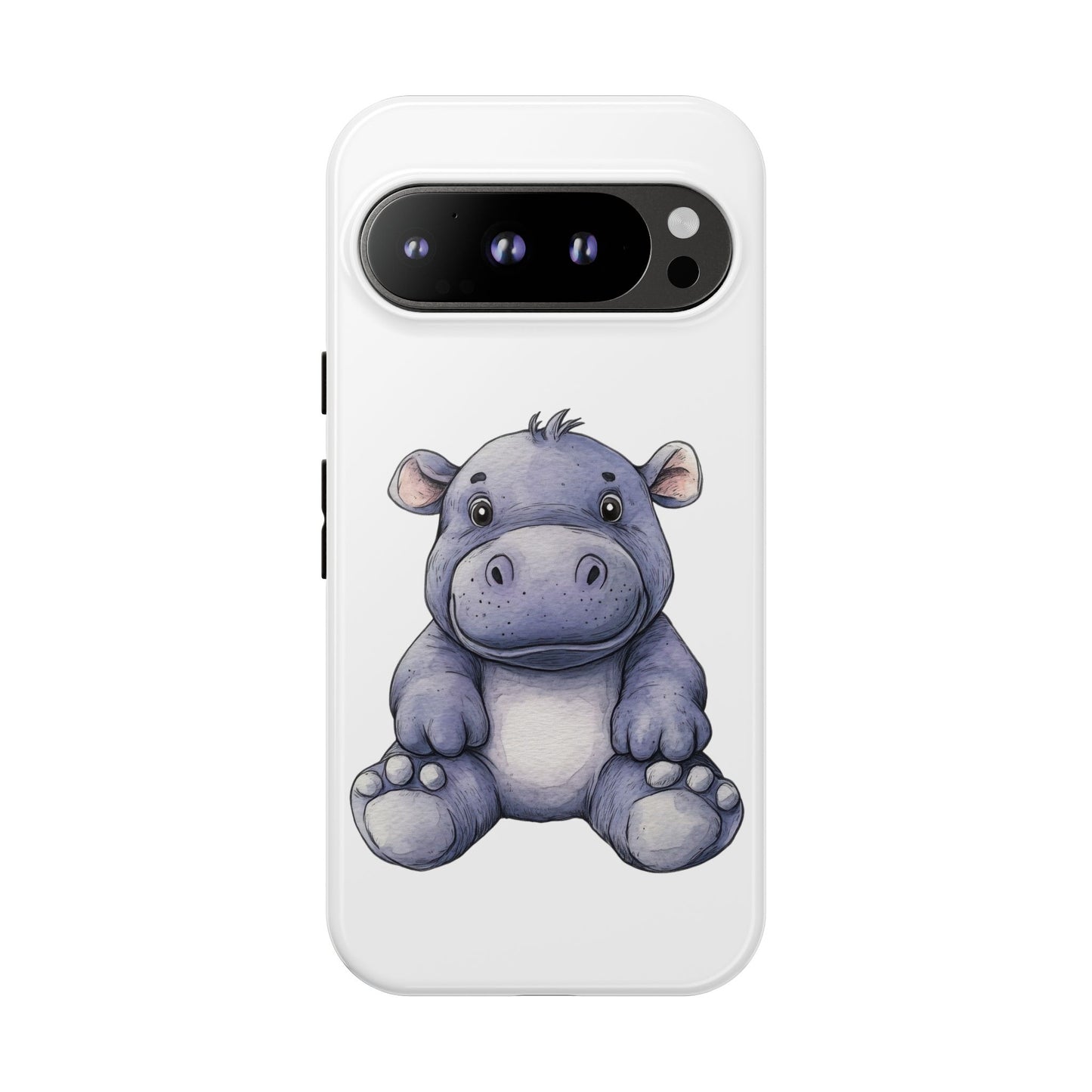 Cute Hippo Phone Case, Unique Tough Cases, Animal Lover Gift, Cute Animal Design, Baby Animal Phone Accessory